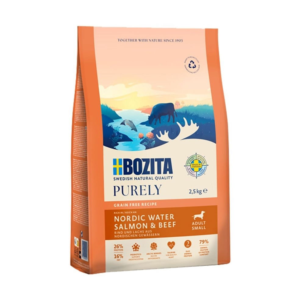 Bilde av Bozita Dog Purely Adult Small Salmon & Beef 2,5 kg - Alt til hunden