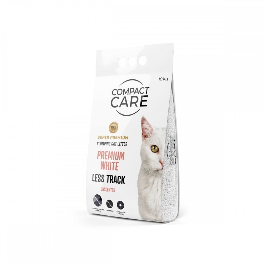 Compact Care Premium White Less Track 10 kg Katt - Kattesand