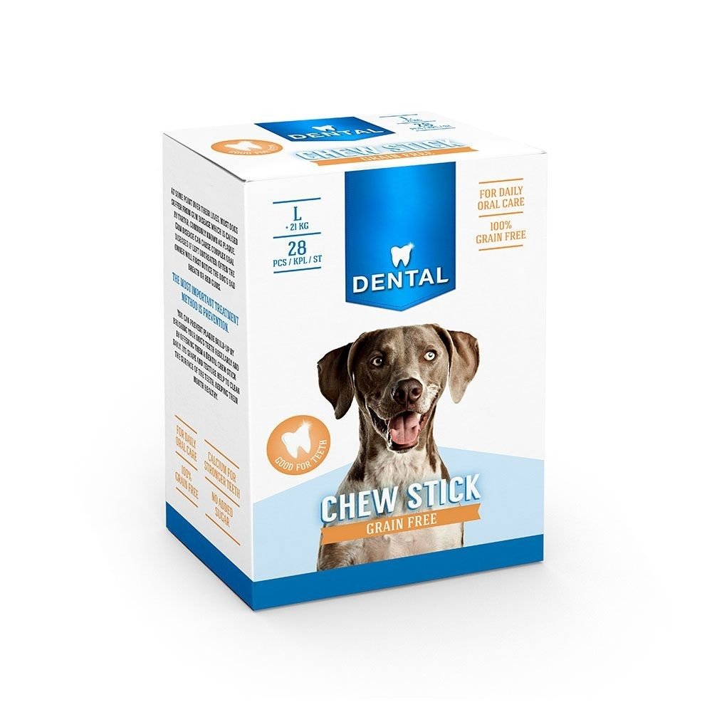 Dental Kornfri Tyggeben Multipakk Large (28-pack) Hund - Hundegodteri - Dentaltygg
