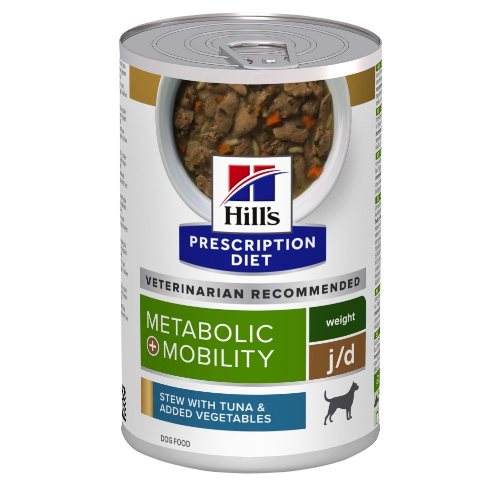 Bilde av Hill’s Prescription Diet Canine J/d Metabolic + Mobility Weight Stew Tuna & Vegetables 354 G