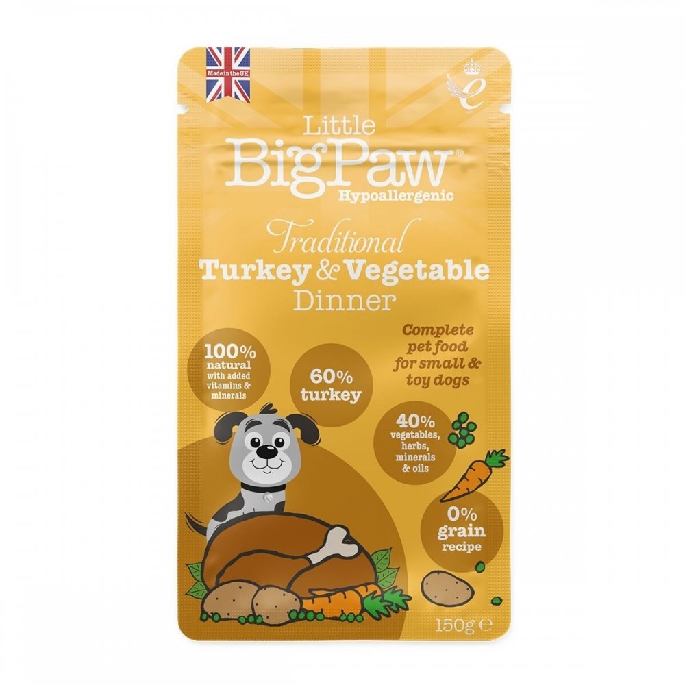 Little BigPaw Turkey & Vegetables Dinner (85 g) Hund - Hundemat - Våtfôr