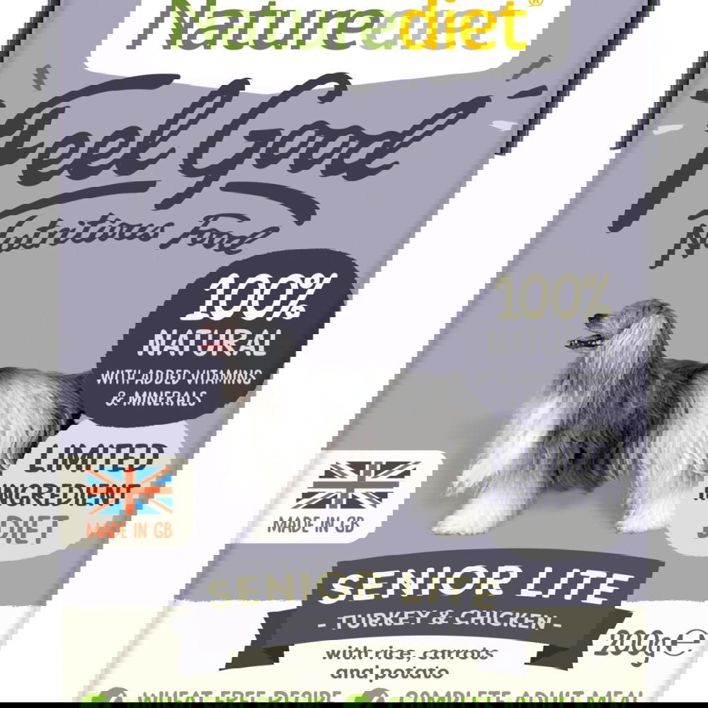 Naturediet Feel Good Senior Lite Kalkun og Kylling (390 g)