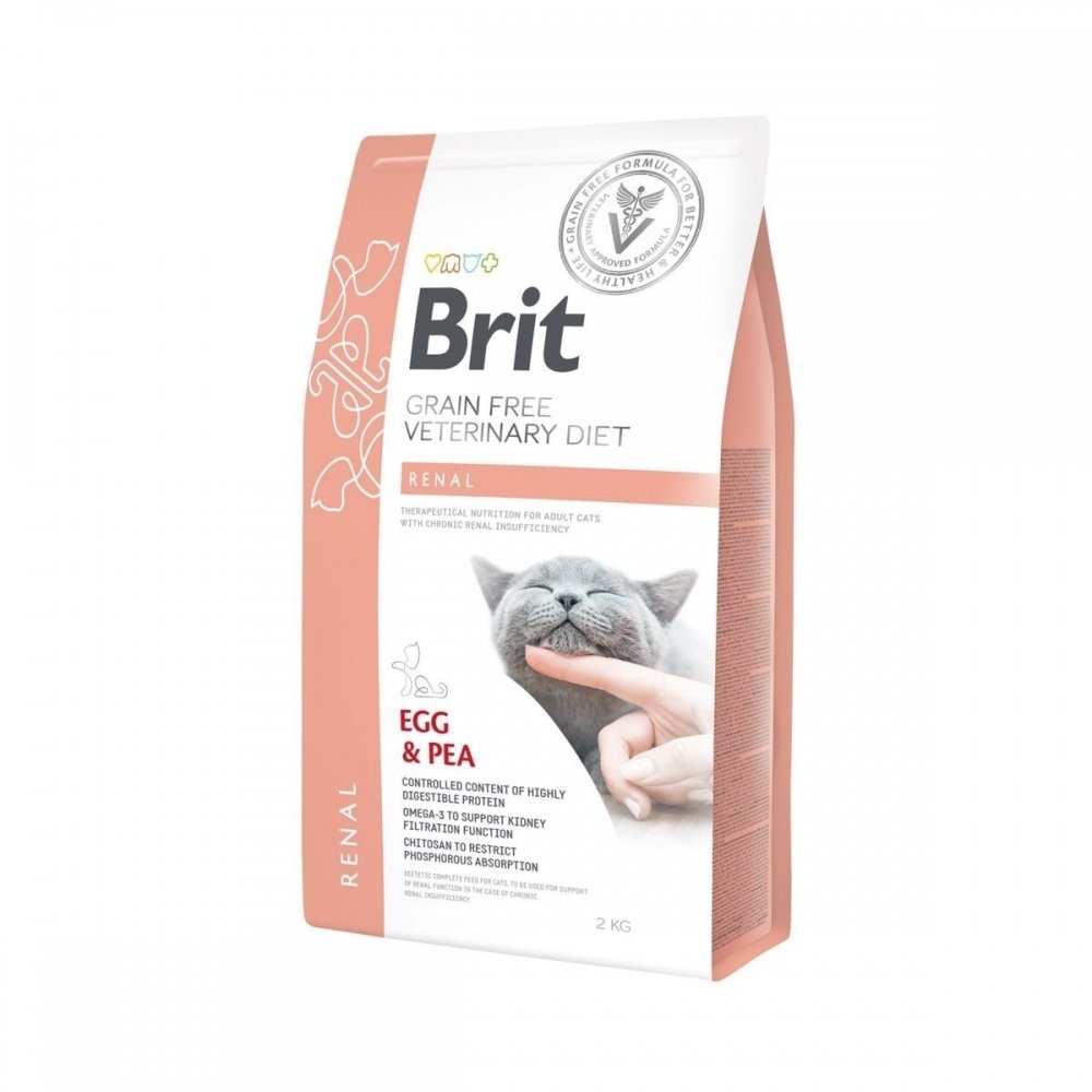 Brit Veterinary Diet Cat Grain Free Renal (2 kg) Veterinærfôr til katt - Nyresykdom