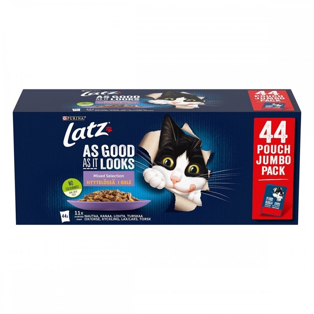 Latz As Good As It Looks Mixed Jelly 44x85 g Katt - Kattemat - Våtfôr