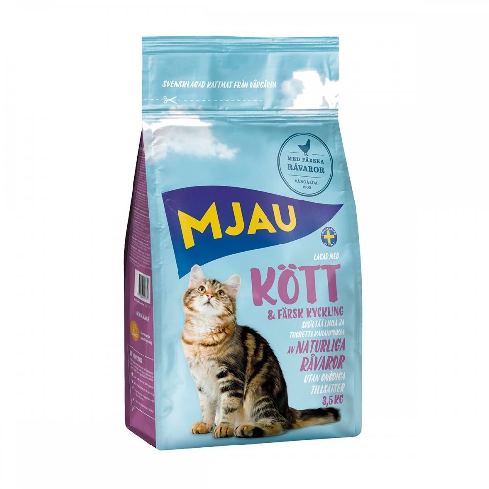 Mjau Kjøttsmak (3,5 kg) Katt - Kattemat - Tørrfôr