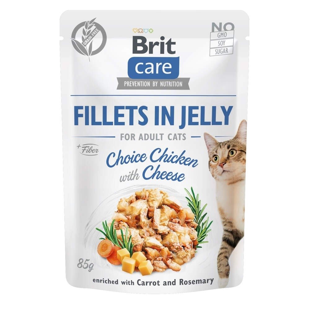 Bilde av Brit Care Cat Jelly Kylling Filé & Ost I Gelé 85 G