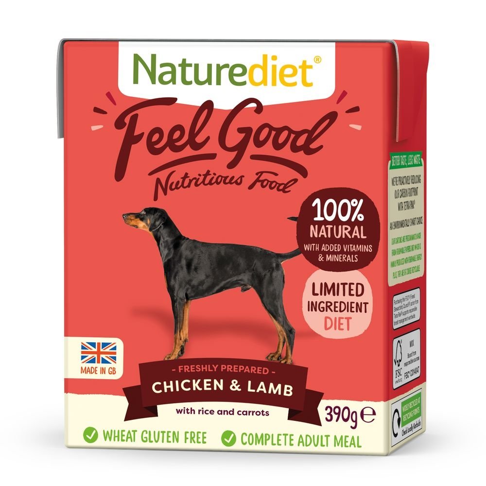 Naturediet Feel Good Kylling og lam (390 g) Hund - Hundemat - Våtfôr
