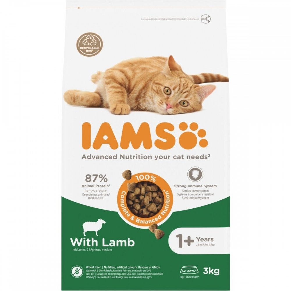 Iams CAT Vitality Adult Lamb 3 kg