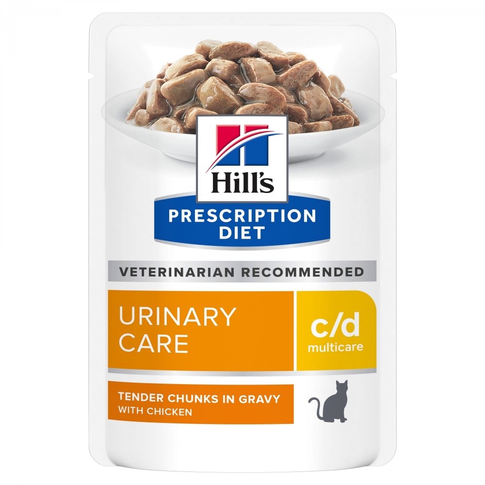 Bilde av Hill's Prescription Diet Feline C/d Urinary Care Multicare Chicken 12x85 G