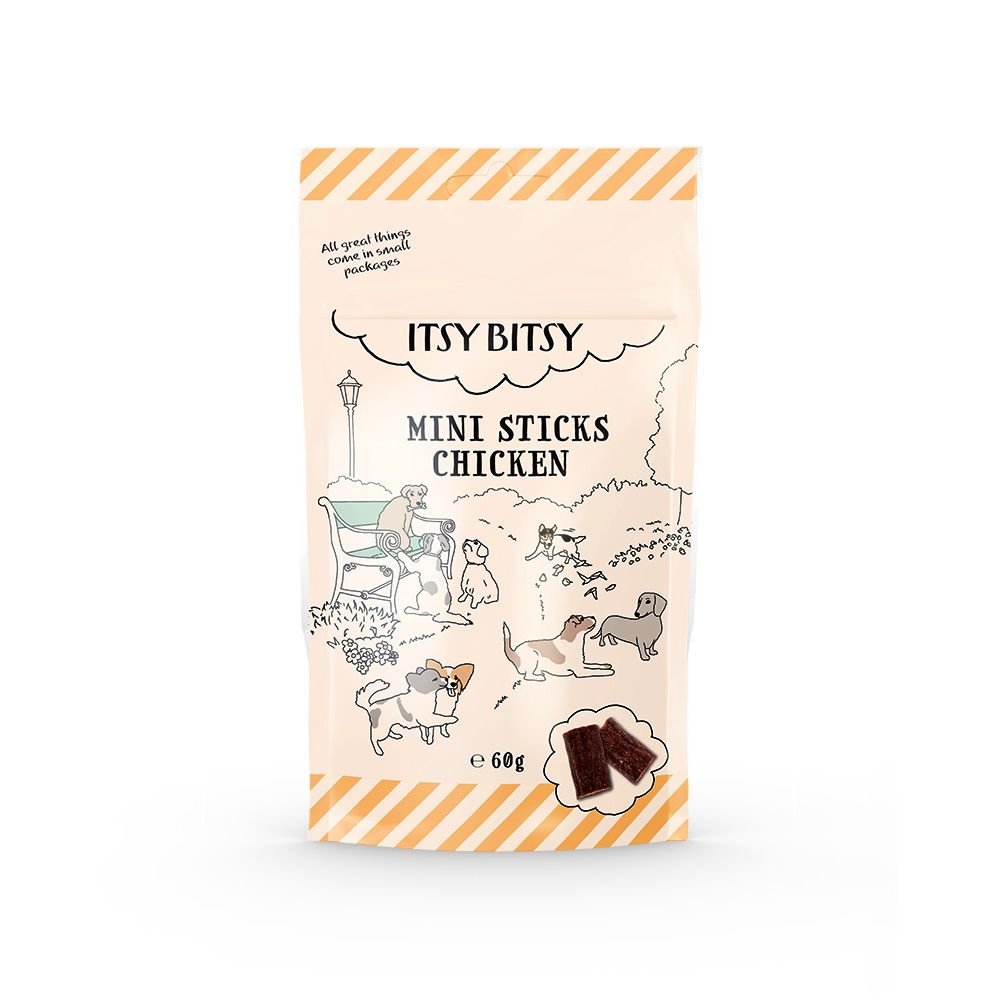 ItsyBitsy Dog Ministicks Kylling Hund - Hundegodteri - Godbiter til hund