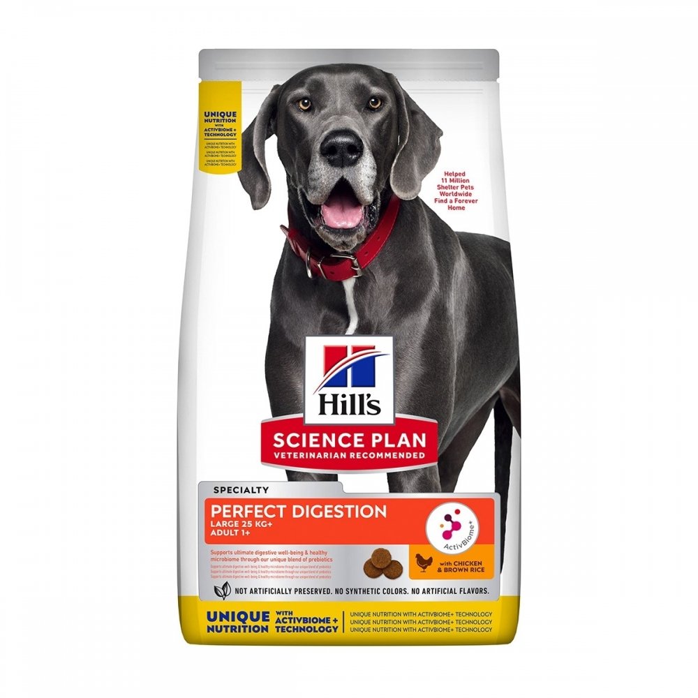 Bilde av Hill's Science Plan Dog Adult 1+ Large Breed Perfect Digestion Chicken & Brown Rice 14 Kg