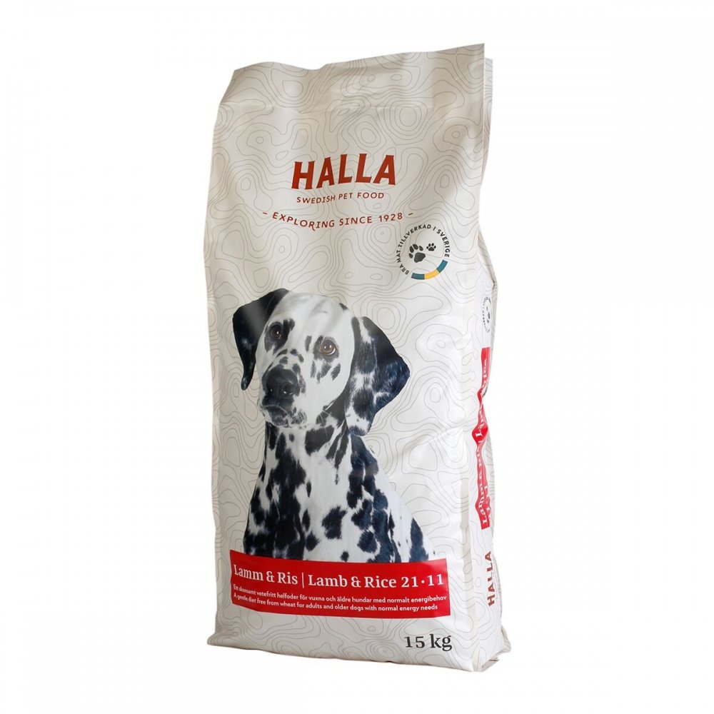 Halla Lam & Ris 21-11 (15 kg) Hund - Hundemat - Tørrfôr