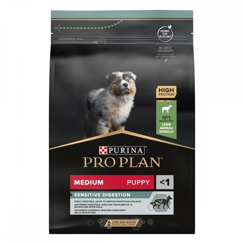 Purina Pro Plan Puppy Medium Sensitive Digestion Lamb (3 kg) Valp - Valpefôr - Tørrfôr til valp