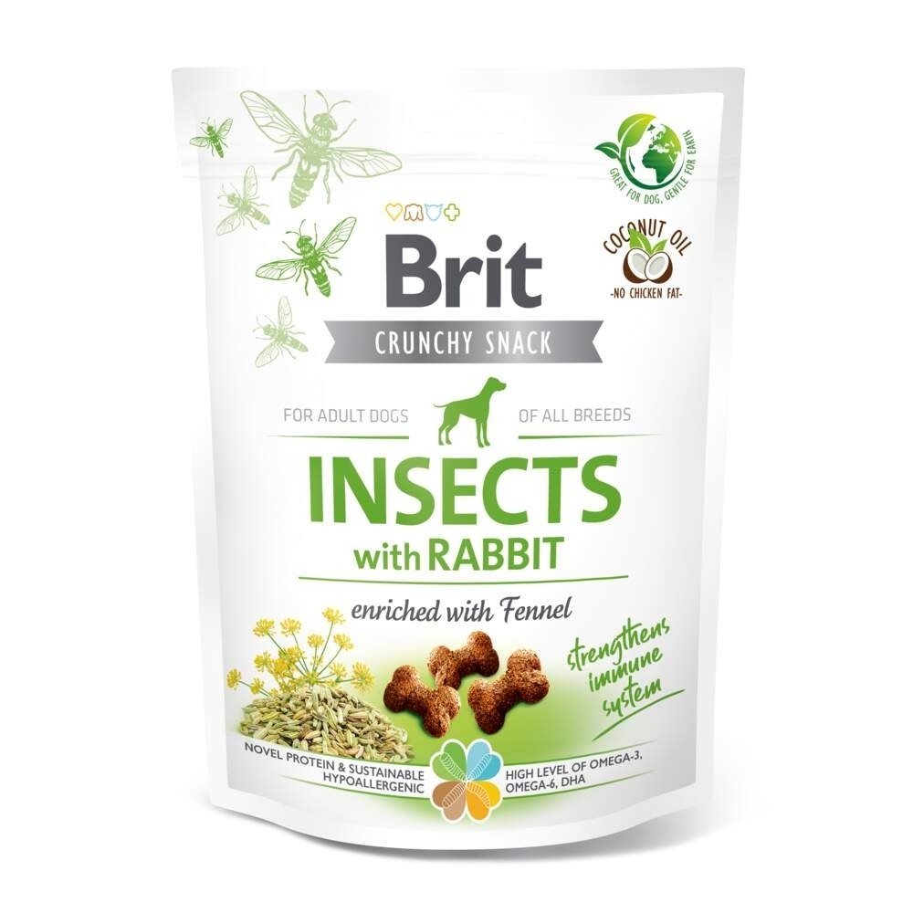 Bilde av Brit Care Crunchy Snack Insects Rabbit 200 G