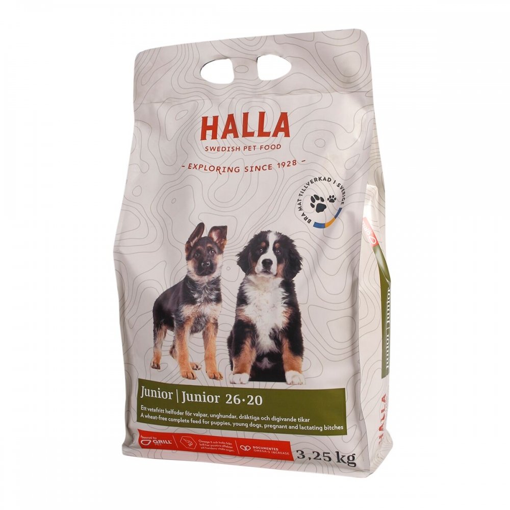 Halla Junior 26-20 (3,25 kg) Valp - Valpefôr - Tørrfôr til valp