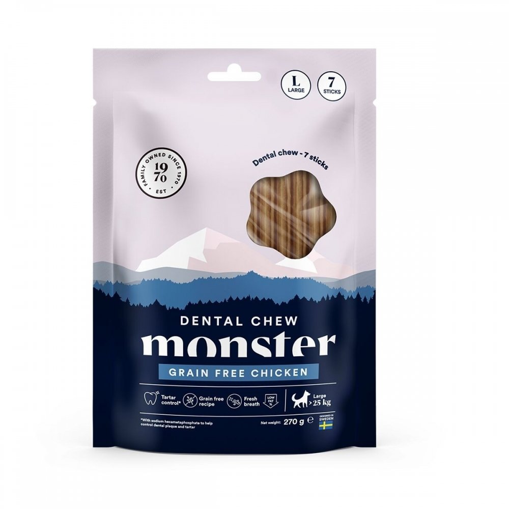 Bilde av Monster Dog Dental Chew Grain Free Chicken Large (7-pack)