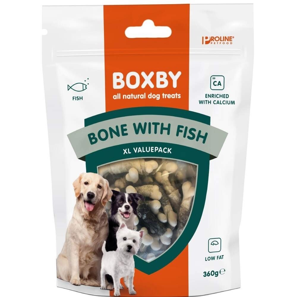 Bilde av Boxby Calcium Bones Fisk 360 g - Alt til hunden