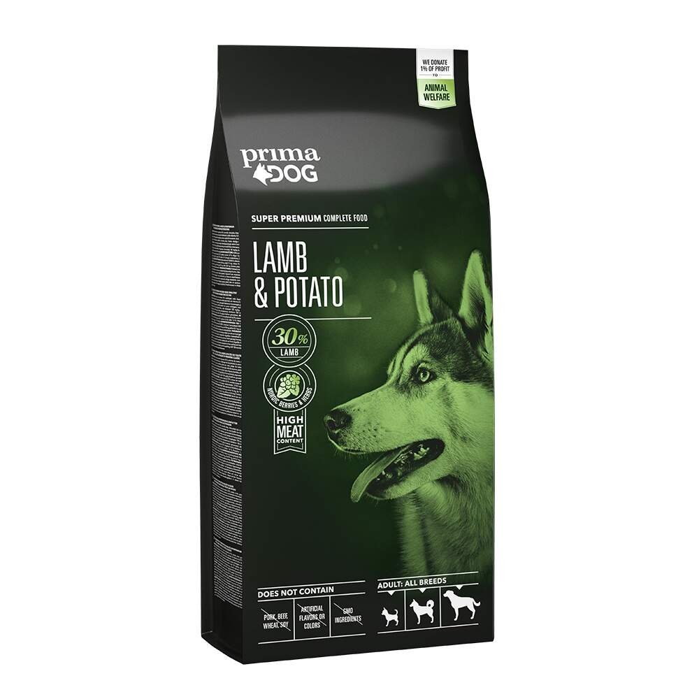 PrimaDog Adult All Breeds Lamb & Potato (10 kg) Hund - Hundemat - Tørrfôr