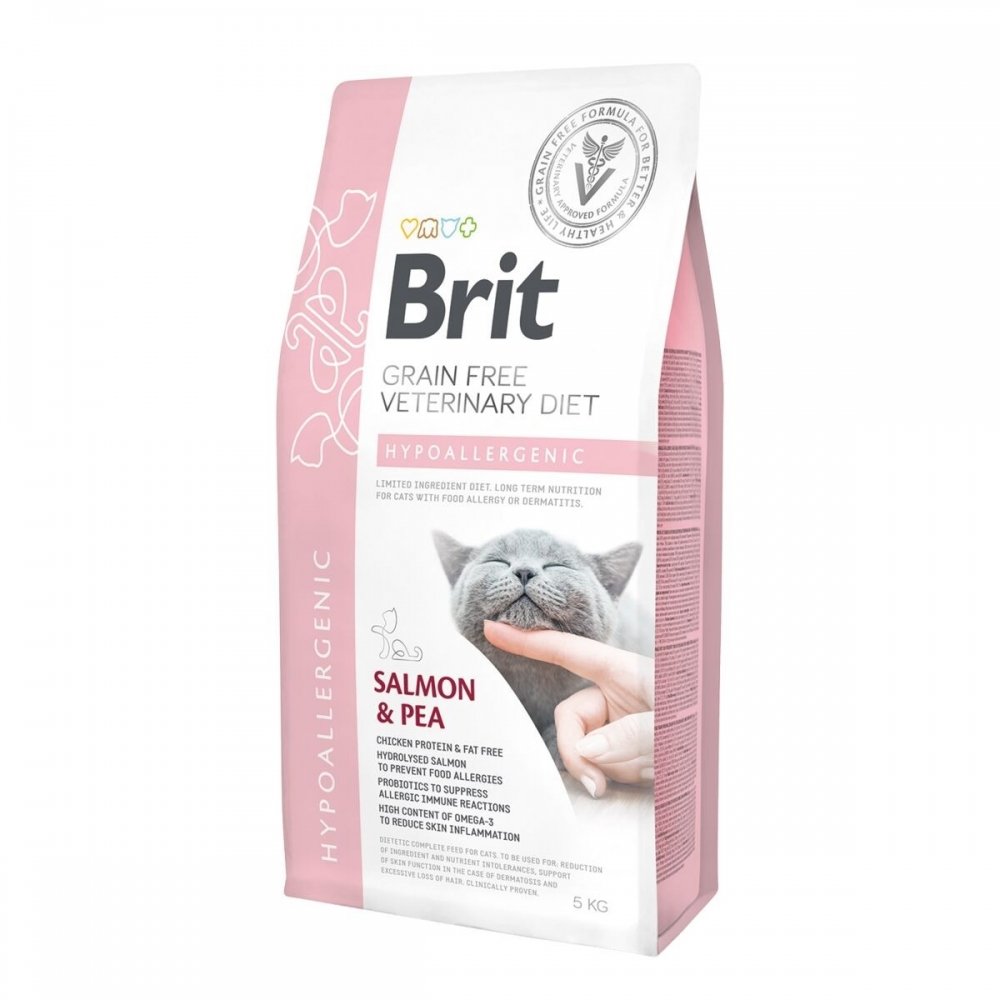 Brit Veterinary Diet Cat Grain Free Hypoallergenic (5 kg) Veterinærfôr til katt - Fôrallergi