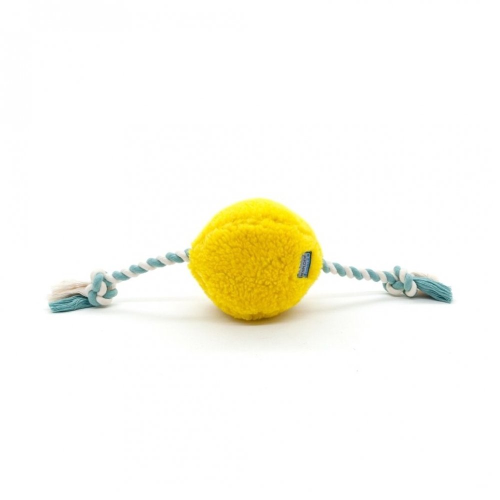 Resploot Juggles Hundboll med Rep Gul Hund - Hundeleker - Tauleker