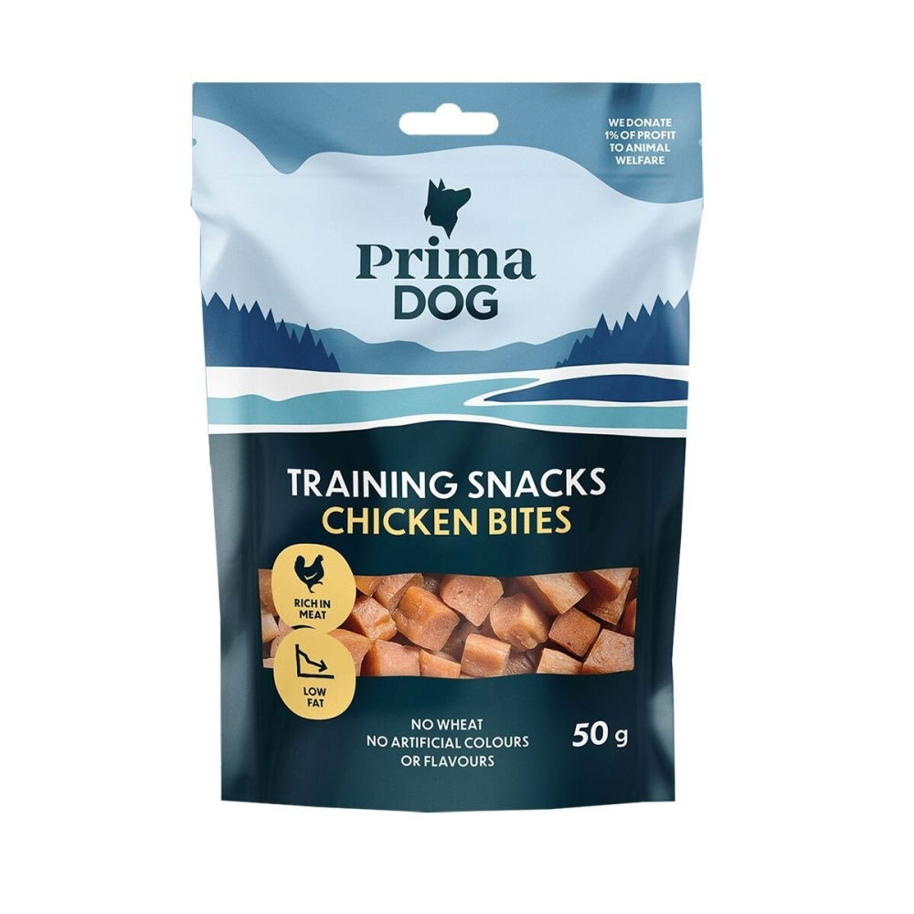 Bilde av PrimaDog Training Snacks Chicken Bites 50 g - Alt til hunden