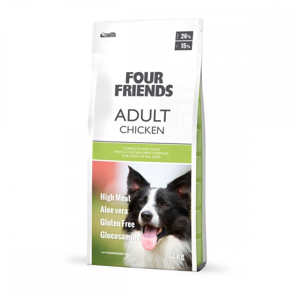 FourFriends Dog Adult Chicken (12 kg) Hund - Hundemat - Voksenfôr til hund