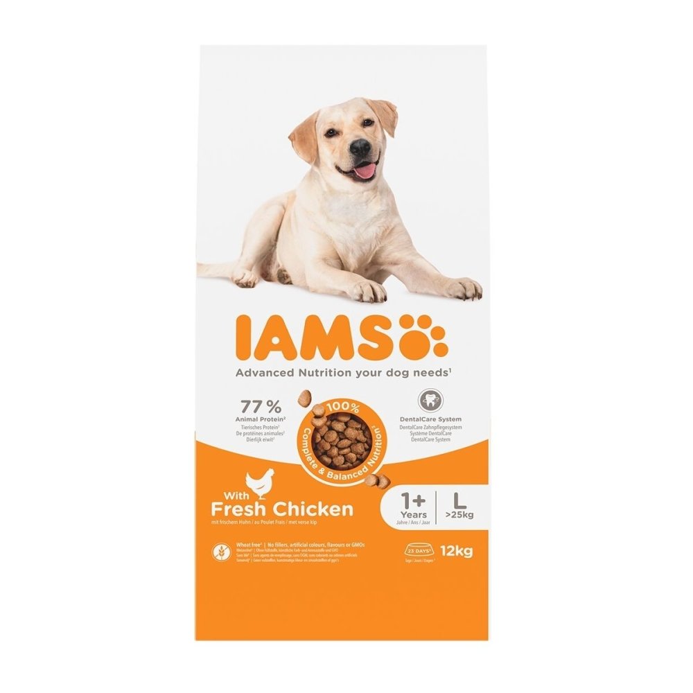 Bilde av Iams for Vitality Dog Adult Large Breed Chicken 12 kg - Alt til hunden