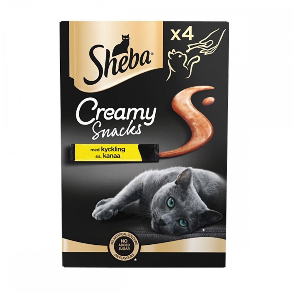 Sheba Creamy Snacks Kylling 4x12 g Katt - Kattegodteri