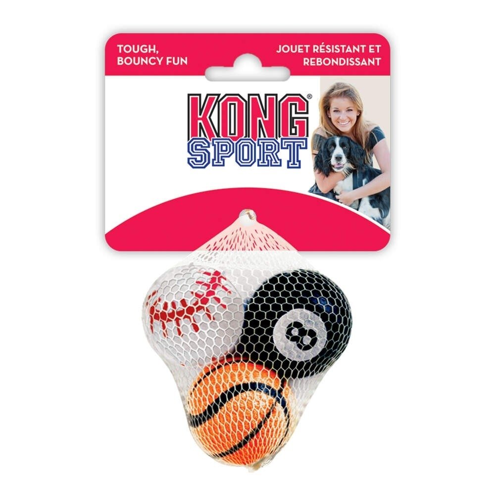 KONG Idrettsballer 3-pakk (S) Hund - Hundeleker - Ball til hund
