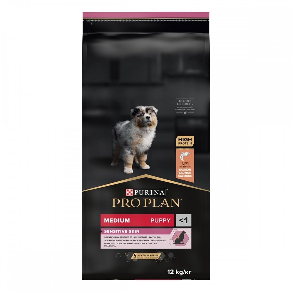 Purina Pro Plan Puppy Medium Sensitive Skin Salmon (12 kg) Valp - Valpefôr - Tørrfôr til valp