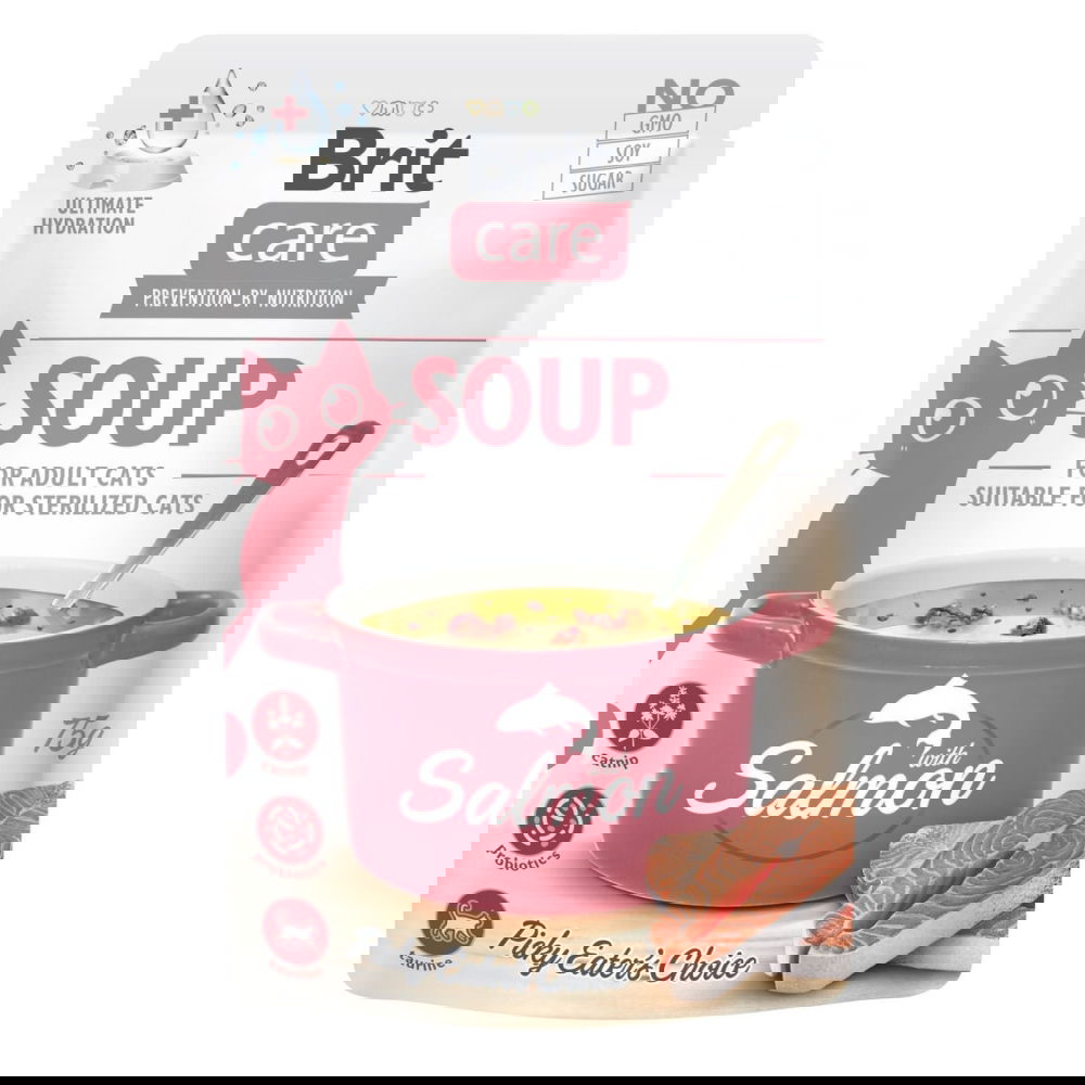 Brit Brit Care Våt kattemat Laksesuppe 75g