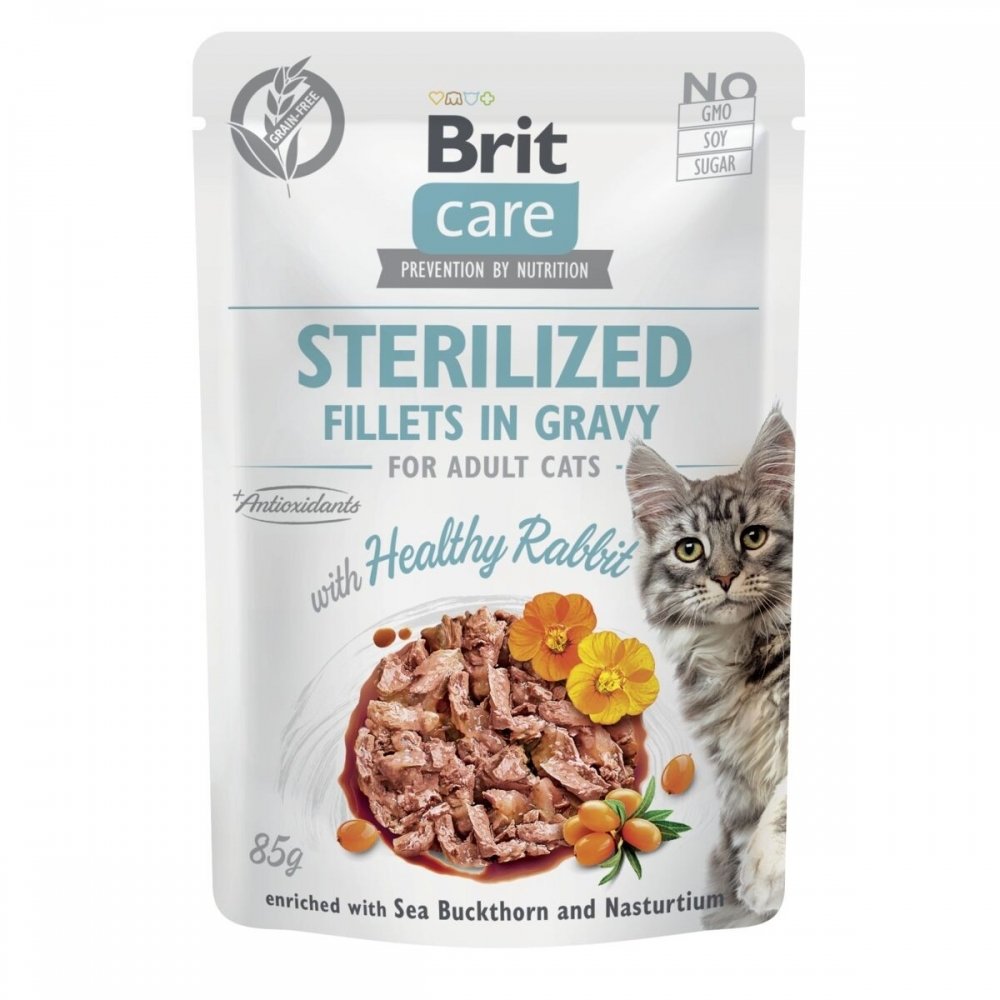 Brit Care Cat gravy Sterilized kanin 85 g Katt - Kattemat - Våtfôr