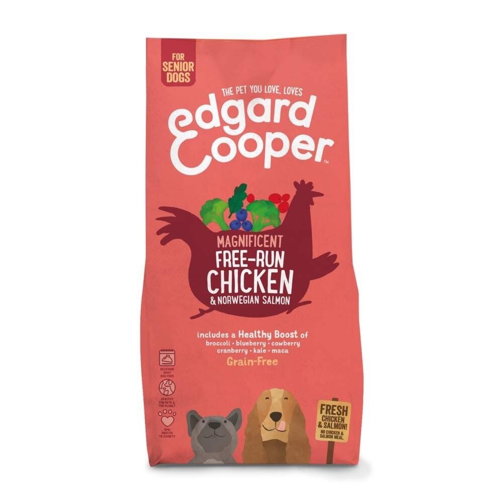 Edgard & Cooper Dog Senior Grain-Free Kylling & Laks (7 kg) Hund - Hundemat - Seniorfôr til hund