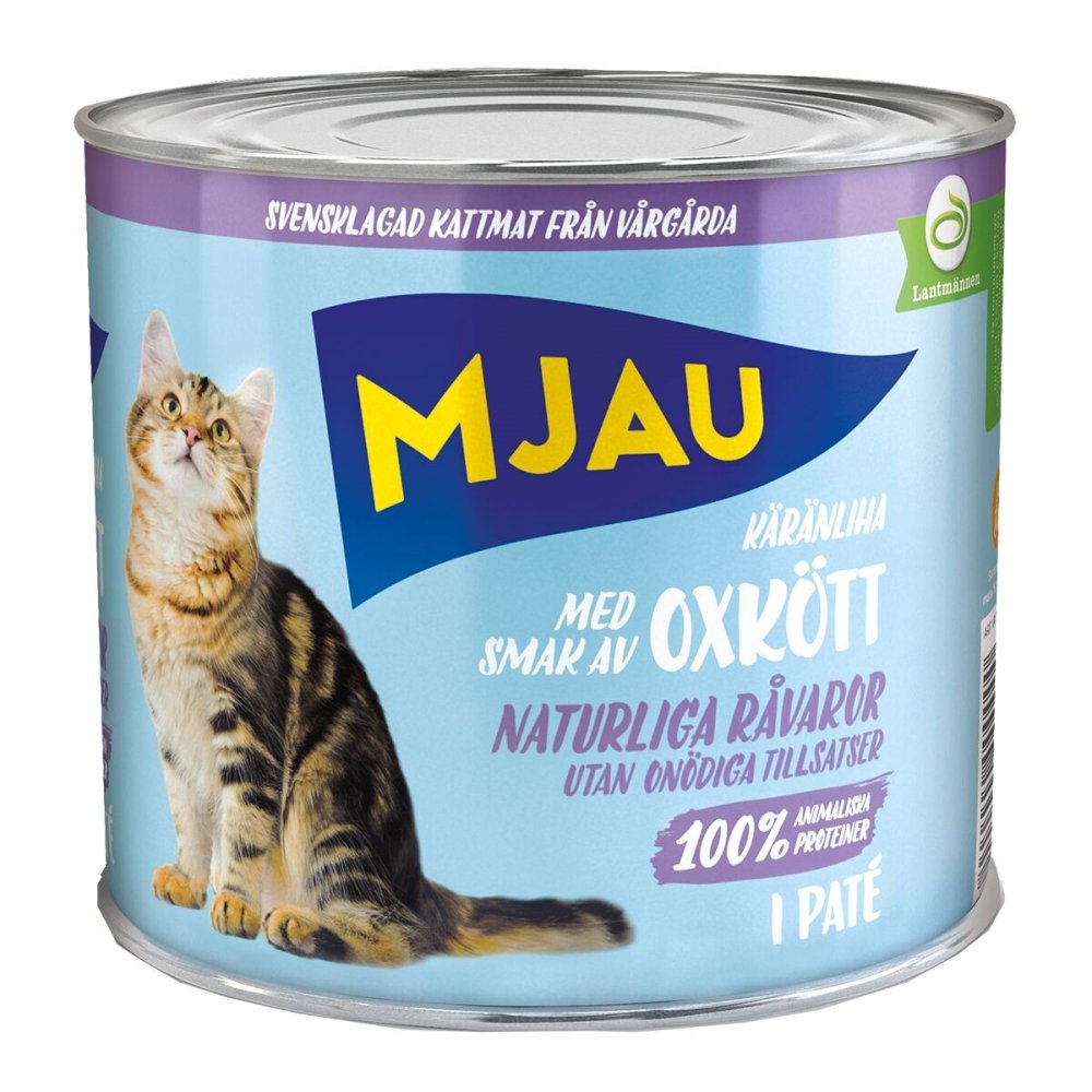 Mjau Paté med oksekjøtt 635 g Katt - Kattemat - Våtfôr