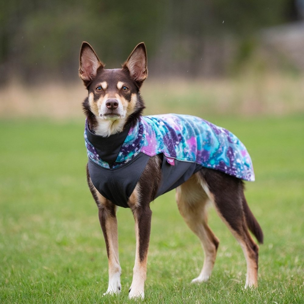 Bilde av Pomppa Jumppa Fleecetrøye Hund Lilla & Blå (60 Cm)