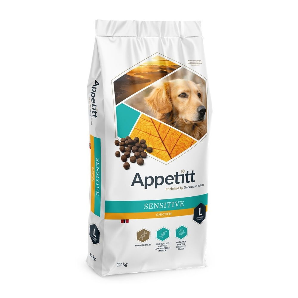 Bilde av Appetitt Dog Sensitive Large Chicken 12 kg - Alt til hunden