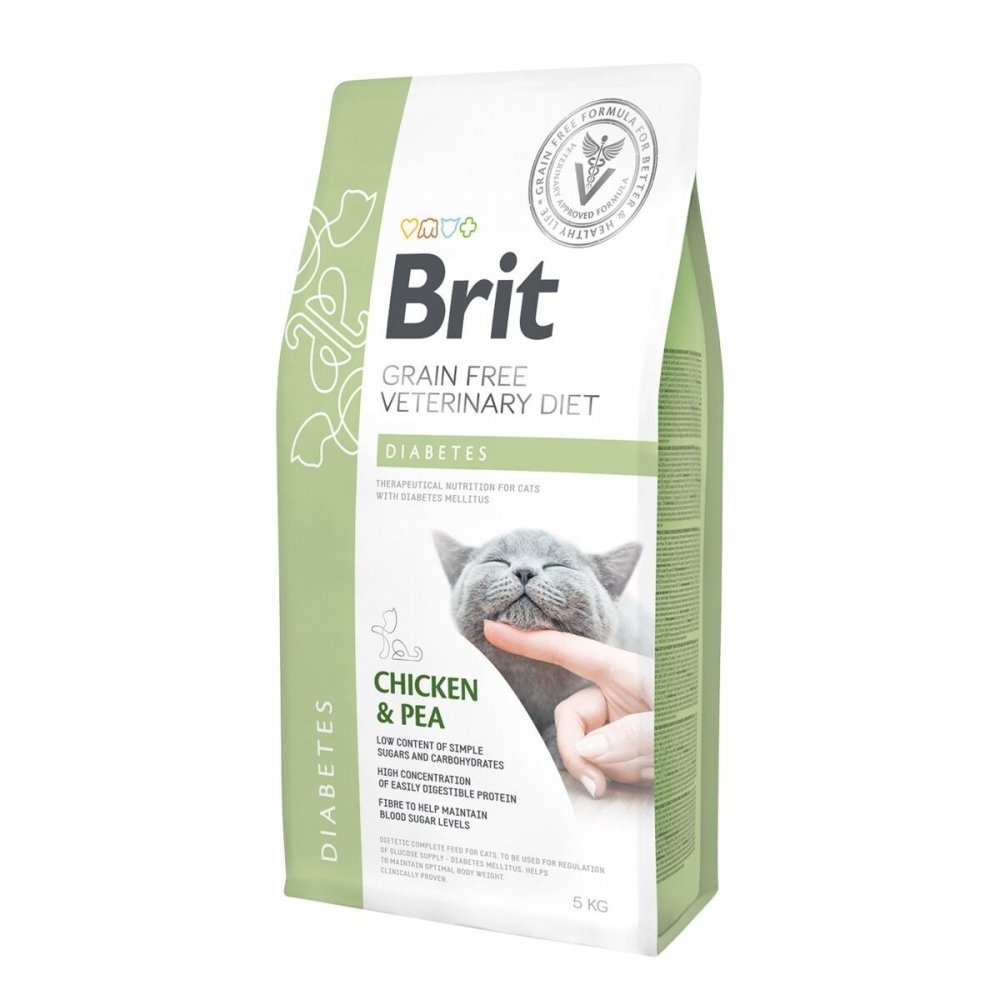 Brit Veterinary Diet Cat Diabetes Grain Free (5 kg) Veterinærfôr til katt - Diabetes