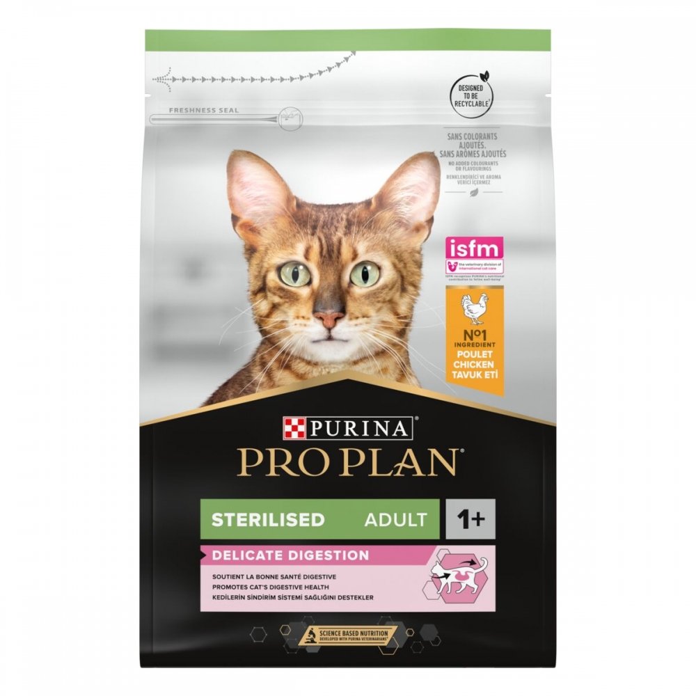 Purina Pro Plan Cat Adult Sterilised Delicate Digestion Chicken (3 kg) Katt - Kattemat - Spesialfôr - Kattemat for sterilisert katt
