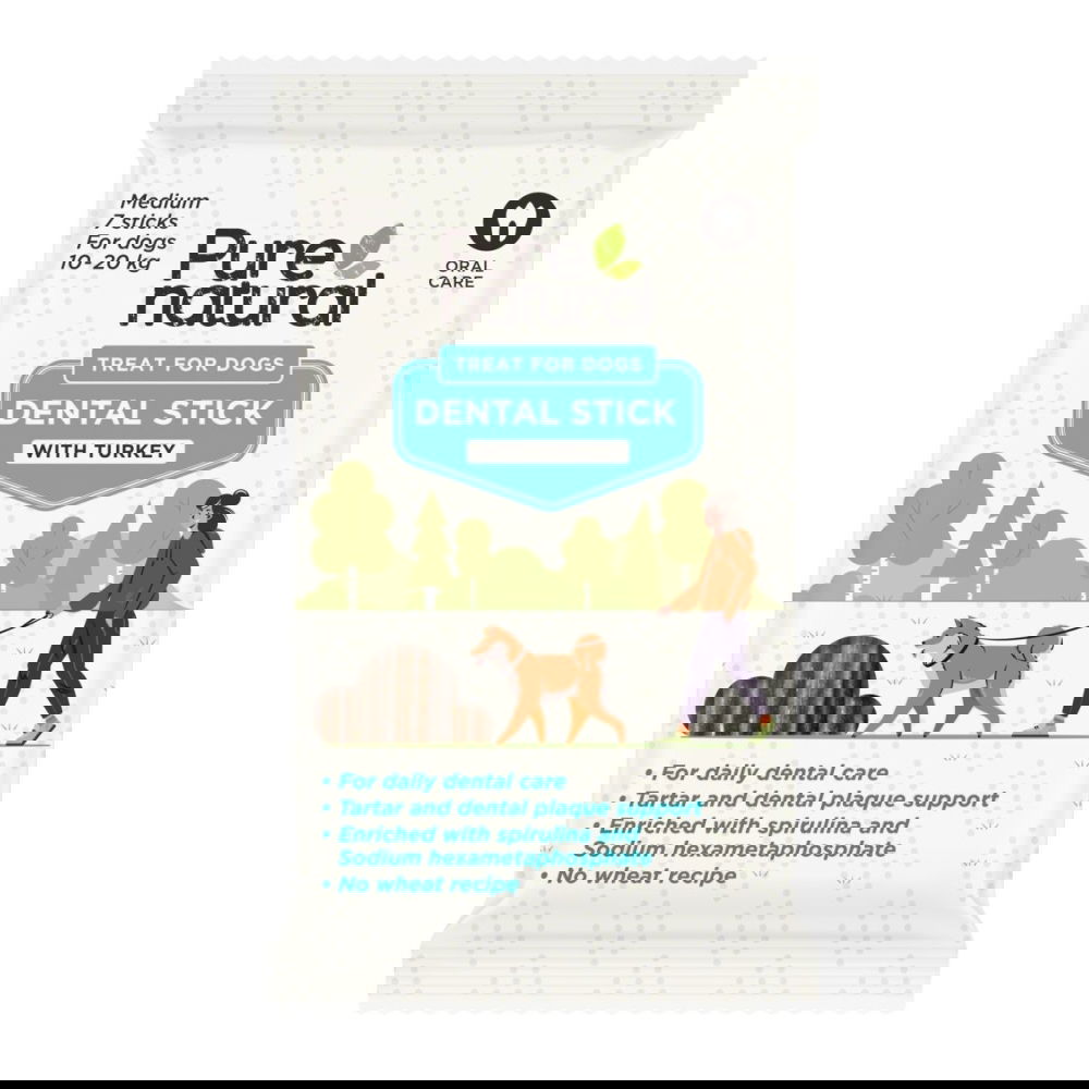 Purenatural Dental Sticks Kalkun 7-pack (M)