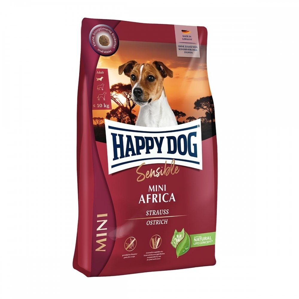 Happy Dog Sensitive Mini Grain Free Africa 4 kg Hund - Hundemat - Tørrfôr