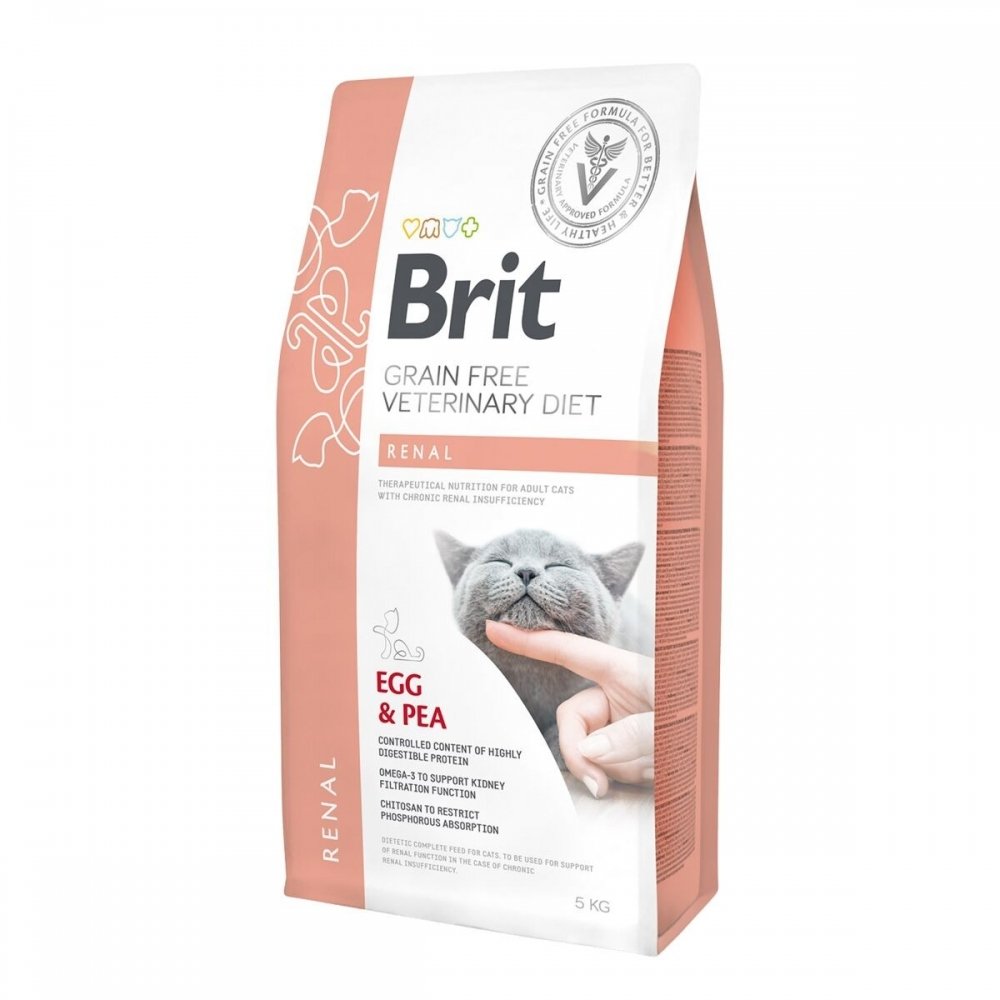 Brit Veterinary Diet Cat Grain Free Renal (5 kg) Veterinærfôr til katt - Nyresykdom