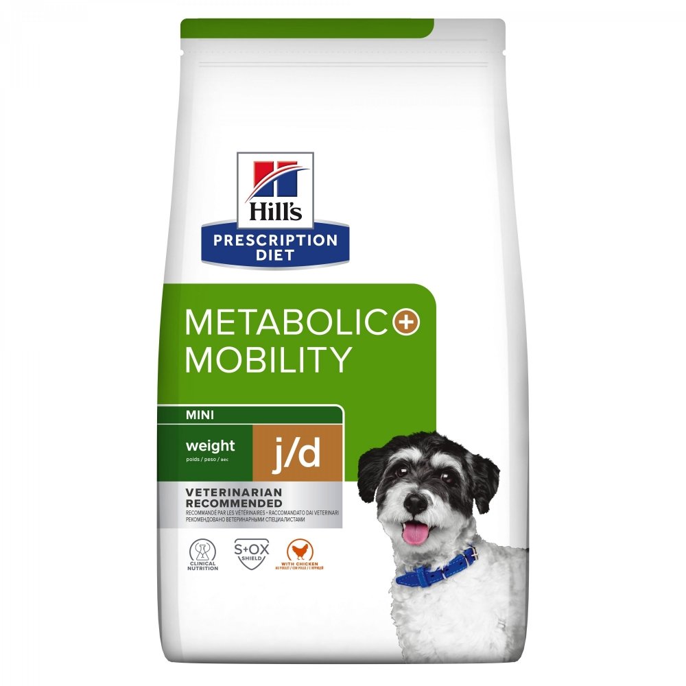 Hill&#39;s Prescription Diet Canine j/d Metabolic + Mobility Mini Weight Chicken (1 kg) Veterinærfôr til hund - Overvekt
