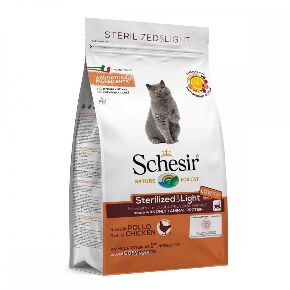 Schesir Cat Sterilised & Light (10 kg) Katt - Kattemat - Spesialfôr - Diettfôr til katt