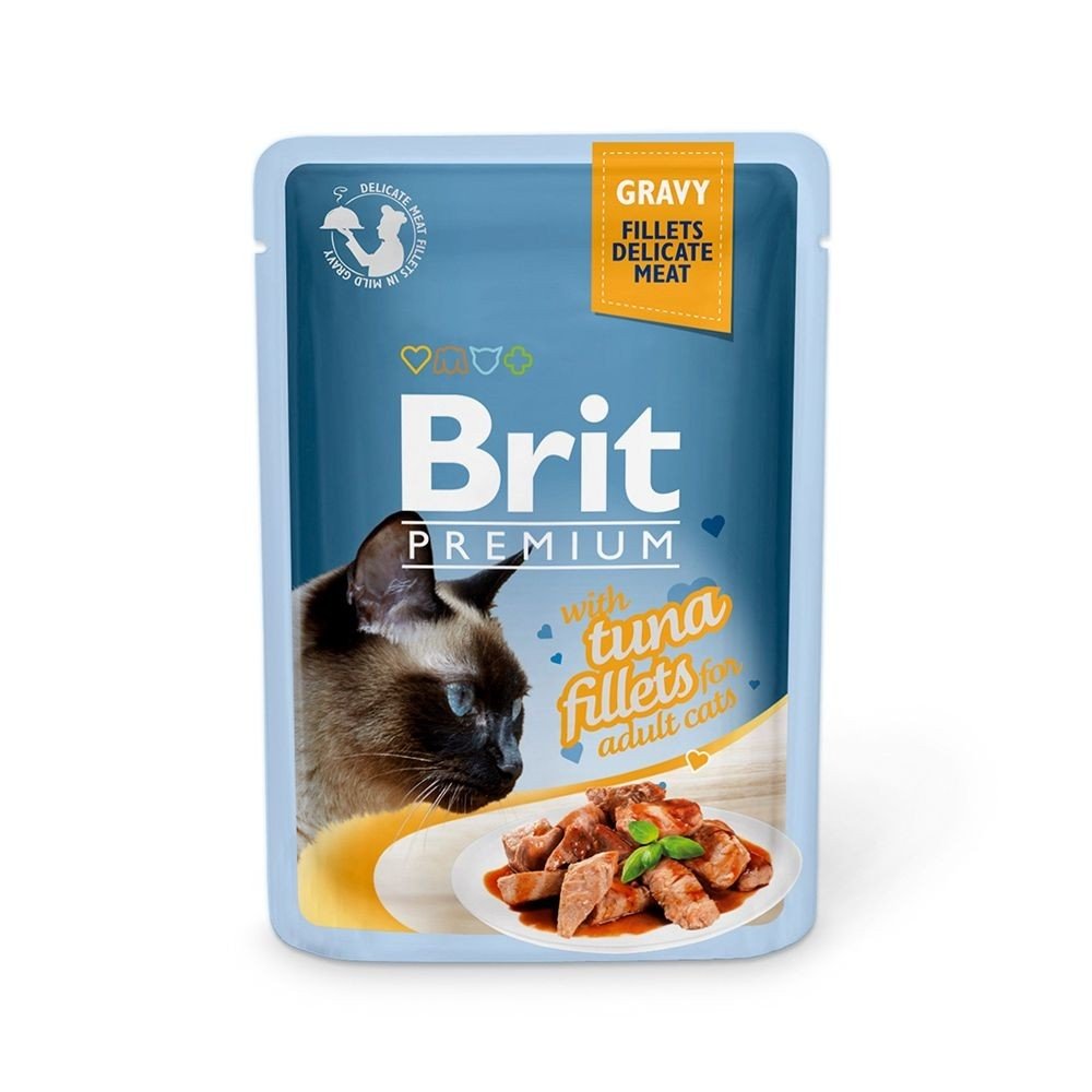 Brit Premium Pouches Fillets in Gravy with Tuna Katt - Kattemat - Våtfôr