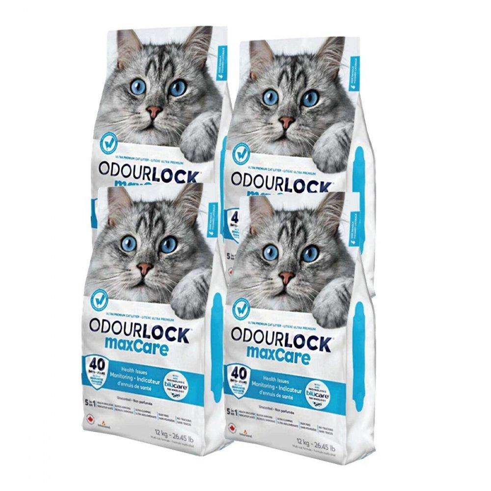 Odourlock Max Care 4 x12 kg Katt - Kattesand