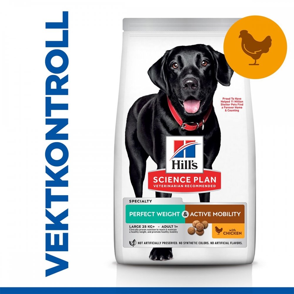 Bilde av Hill&#39;s Science Plan Dog Perfect Weight & Active Mobility Adult Large With Chicken 12 Kg