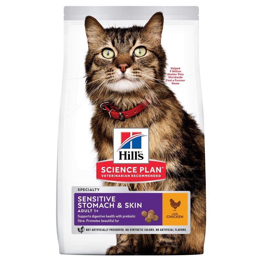 Bilde av Hill's Science Plan Cat Adult Sensitive Stomach & Skin Chicken (1,5 Kg)