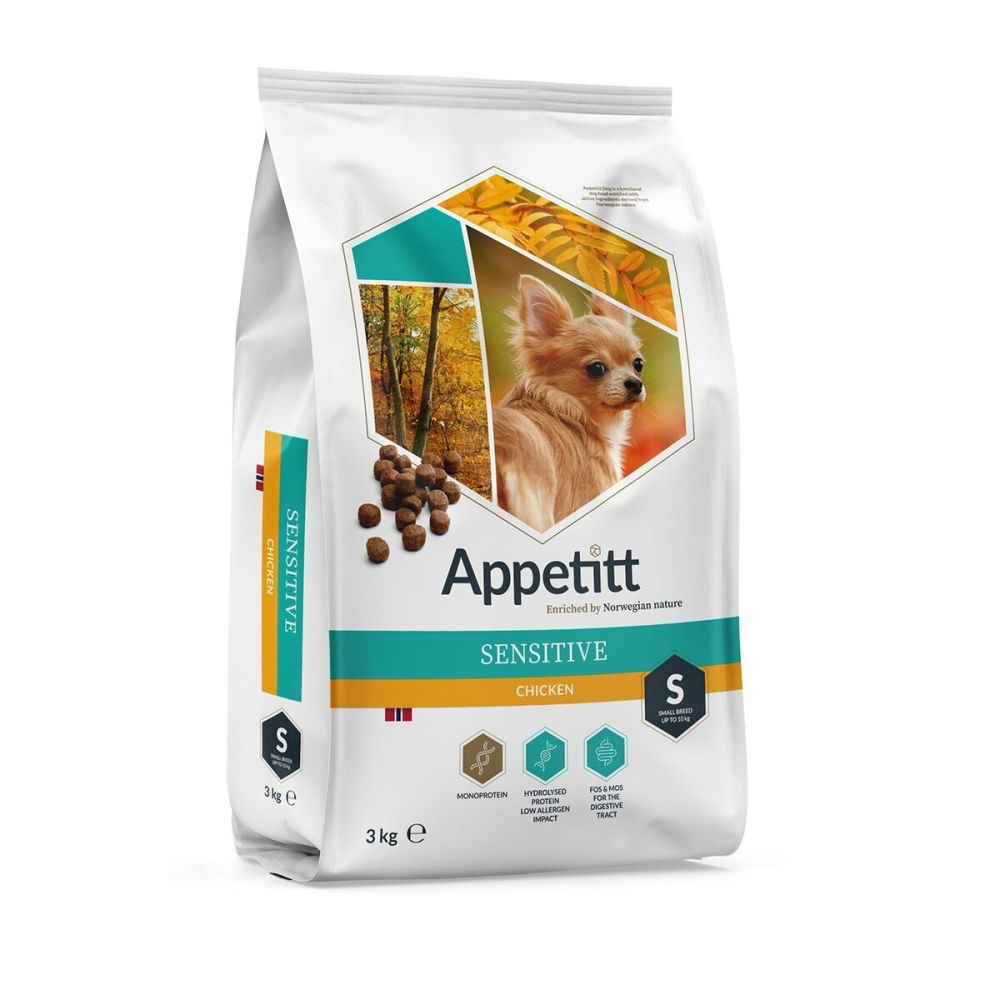 Bilde av Appetitt Dog Sensitive Small Chicken 3 kg - Alt til hunden