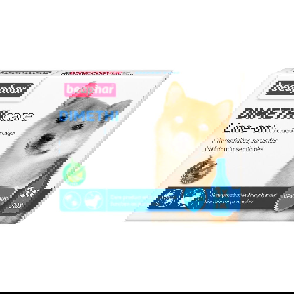 Flea & Tick Line On, lopper og flått (Dimethicone) Medium Dog