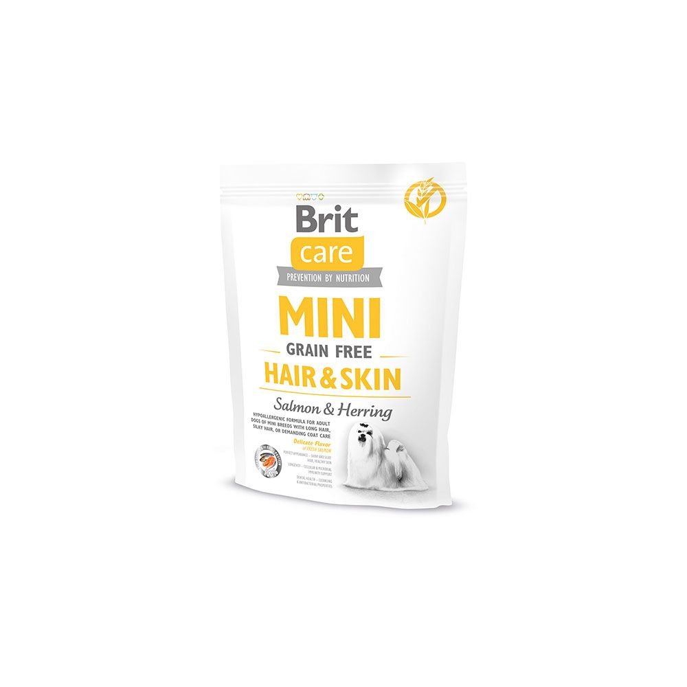 Brit Care Mini Grain Free Hair & Skin (400 g) Hund - Hundemat - Spesialfôr - Hundefôr til følsom hud